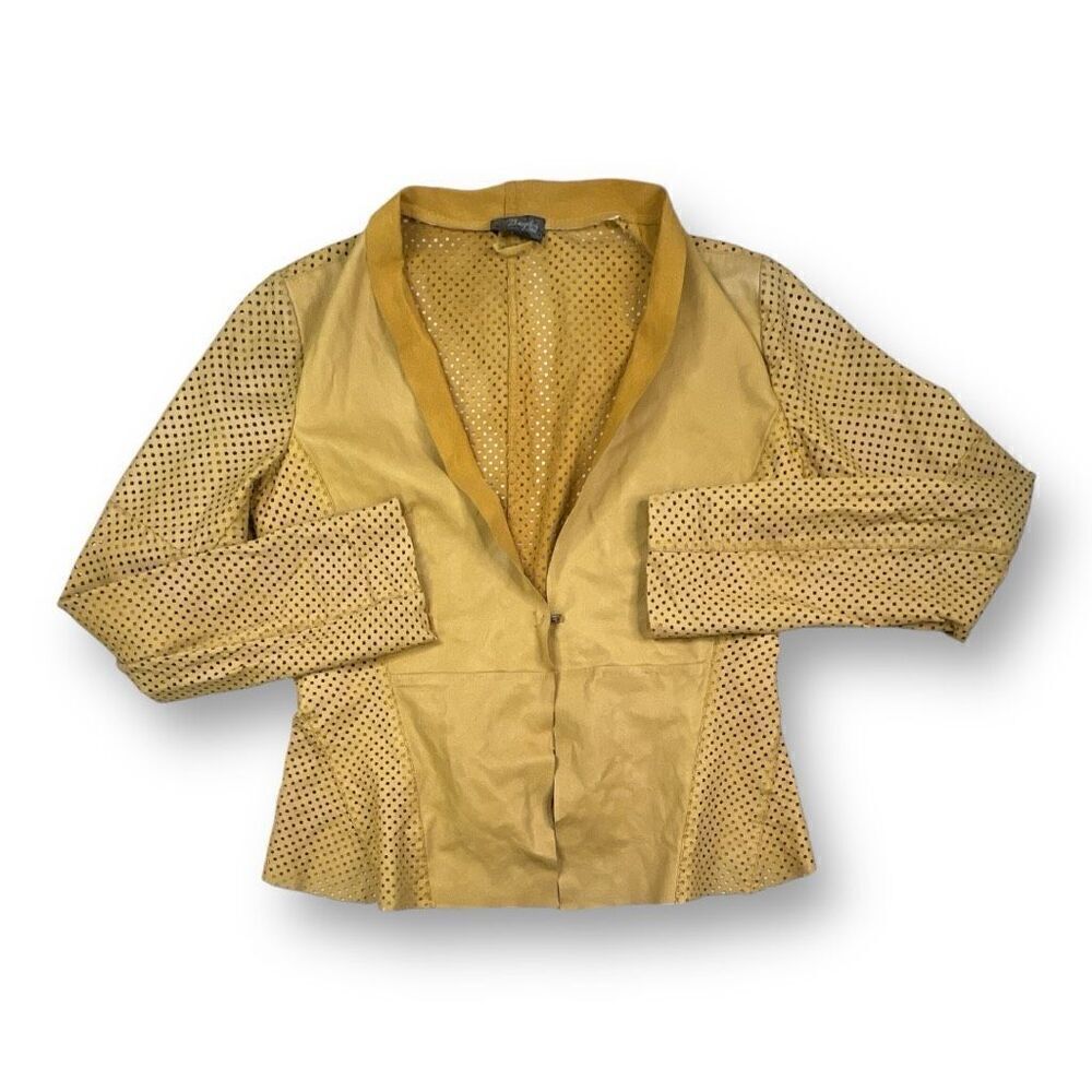 Brogden Lambs Leather Perforated Jacket Size Large